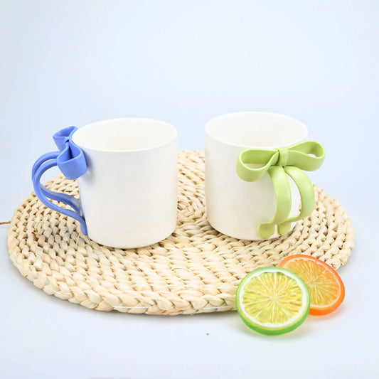 1pc Bow Shaped Mug, Pink Three-Dimensional Bow Shaped Coffee Cup, High Aesthetic Value, Design Sense
