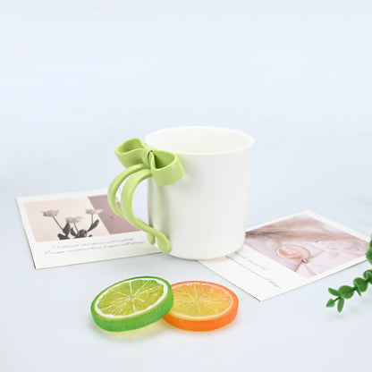 1pc Bow Shaped Mug, Pink Three-Dimensional Bow Shaped Coffee Cup, High Aesthetic Value, Design Sense